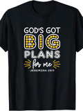 Men's T-Shirt Gods Got Big Plans For Me With Bold Letters And Whimsical Yellow Accents T Shirt
