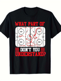 Men's T-Shirt What Part Of Dont You Understand With Hockey Rink Play Diagram