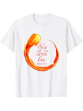 Men's T-Shirt Holy Ghost Fire With Fiery Swirling Abstract Brushstroke Flame