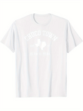 Men's T-Shirt Chuco Town Outline Map With Distressed Retro Style Texas Graphic
