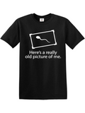 Men's T-Shirt Heres A Really Old Picture Of Me Simple Outline Framed Sperm Graphic