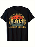 Men's T-Shirt Vintage Sunrise Limited Edition Graphic With Retro Stripe Sun 1975