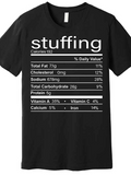 Men's T-Shirt Stuffing Nutrition Facts Parody Graphic With Nutrient Labels And Bold Text Design
