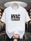 Men's T-Shirt Distressed Bold Lettering With Simple Large Print Technician