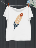 Men's T-Shirt Modern Abstract Color Block Leaf Feather