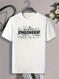 Men's T-Shirt Trust Me I Am An Engineer Surrounded By Technical Icons And Drawings Engineer