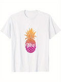 Men's T-Shirt Mrs Bold Pink And Yellow Tropical Pineapple