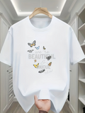 Men's T-Shirt Beautiful Unique Floating Butterflies Above Gentle White Clouds Shirt