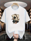 Men's T-Shirt Rustic Playing Cards With Dice And Dramatic Flourishes