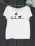 Men's T-Shirt Calm Lake Adventure With Dog On A Paddleboard