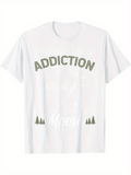 Men's T-Shirt Addiction Minimalist Evergreen Trees With Subtle Mountain Landscape