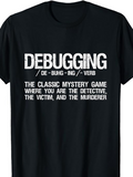 Men's T-Shirt Debugging Classic Mystery Game Detective Victim Murderer T Shirt