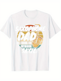 Men's T-Shirt Saxophone Dad Vintage Sunset With Golden Brass Instrument Saxophone