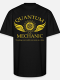 Men's T-Shirt Quantum Mechanic Gold Winged Mandala With Intricate Central Symbol T Shirt