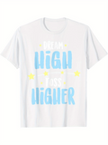 Men's T-Shirt Dream High Toss Higher With Yellow Stars T Shirt