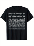 Men's T-Shirt Crazy I Was Crazy Once They Locked Me In A Room With Rats Rubber Room Typography Design