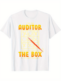 Men's T-Shirt Auditor The Box With Artistic Yellow Red Graphic