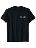 Men's T-Shirt Minimalist White Box With Clean Letters Dad