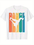 Men's T-Shirt Dance Groovy Retro Style With Breakdancer Silhouette