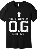Men's T-Shirt This Is What An OG Looks Like With Up Arrow Motif Typography Tee