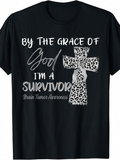 Men's T-Shirt By The Grace Of God Survivor With Leopard Print Cross