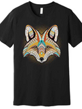 Men's T-Shirt Colorful Tribal Accents With Dotted Abstract Pattern Fox