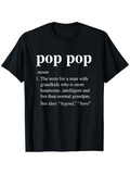 Men's T-Shirt Pop Pop Definition Text Art On Classic Typography Shirt