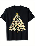 Men's T-Shirt Festive Holiday Lights Forming A Christmas Tree Of Tacos