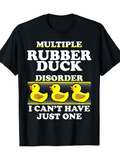 Men's T-Shirt Multiple Rubber Duck Disorder With Three Yellow Toy Ducks