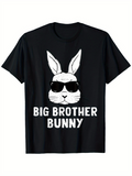 Men's T-Shirt Big Brother Bunny Wearing Cool Sunglasses With Fun Cartoon Bunny Face