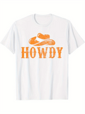 Men's T-Shirt Howdy Rustic Country Style Hat With Vintage Western Flair