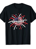 Men's T-Shirt Grandma Patriotic Fireworks With Stars In Red White Blue Burst