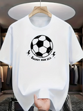 Men's T-Shirt Soccer Ball With Lightning Motif And Playful Circular Design Soccer Ball