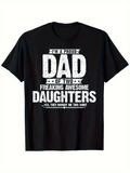 Men's T-Shirt Proud Dad With Large Bold Letters And Playful Family Humorous Statement T Shirt