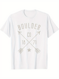 Men's T-Shirt Boulder CO Two Arrows Crossing Over Vintage Western Star T Shirt