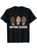 Men's T-Shirt Hunting Season With Three Colorful Wild Morel Mushrooms