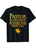 Men's T-Shirt Pastor Miracle Worker Bible With Radiant Golden Rays