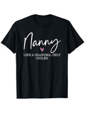 Men's T-Shirt Nanny Like A Grandma Only Cooler With Pink Heart Text T Shirt
