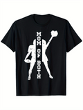 Men's T-Shirt Mom Of Both Silhouettes Of Cheerleader And Football Player Figure