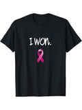 Men's T-Shirt I Won Pink Ribbon Victory Symbol On Classic T Shirt