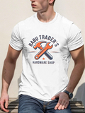 Men's T-Shirt Babu Traders Hardware Shop Logo With Crossed Tools And Star Wrench