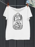 Men's T-Shirt Majestic Mountain Landscape With Campfire Under The Full Moon Night Sky