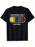Men's T-Shirt Taekwondo Belt Progress Bar Loading Graphic T Shirt