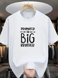 Men's T-Shirt Promoted To Big Brother Simple Arrow Lettering With Bold Typography