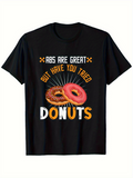 Men's T-Shirt Abs Are Great With Sprinkles Pink Frosting Under Shining Light Donut