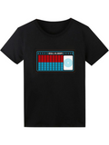 Men's T-Shirt Classic Retro Grid With Vibrant Blue Red Sound Mixer