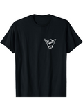 Men's T-Shirt Minimal Line Art Gesture Hand Displayed On Soft Cotton T Shirt