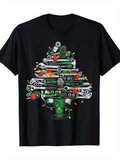 Men's T-Shirt Christmas Tree Built With Funny Mechanics Tools Garland