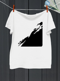 Men's T-Shirt Abstract Graphic Silhouette With Sharp Dynamic Black Angular Lines Wolf