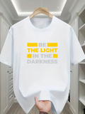 Men's T-Shirt Be The Light In The Glowing Yellow Modern Darkness